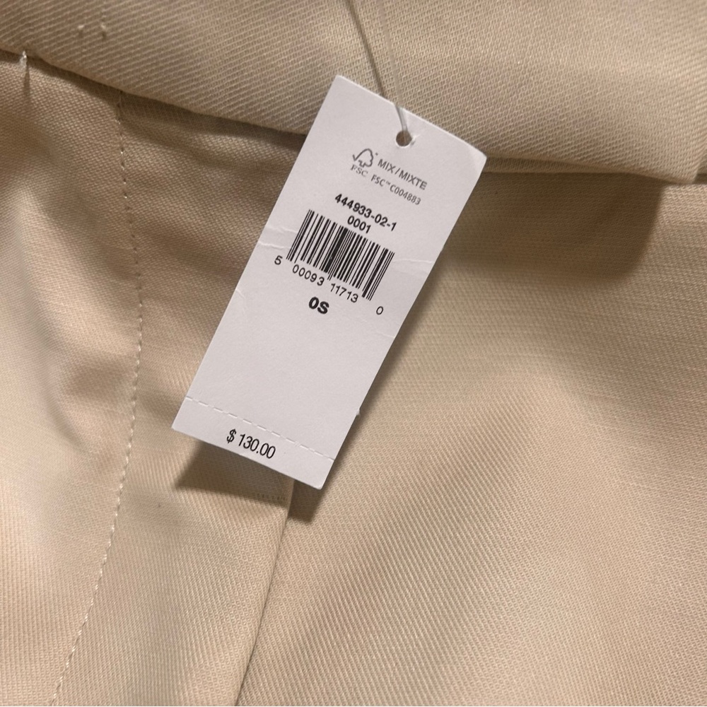 NWT Banana Republic Cruise wide leg pant in light khaki - Size 0S - Picture 5 of 9